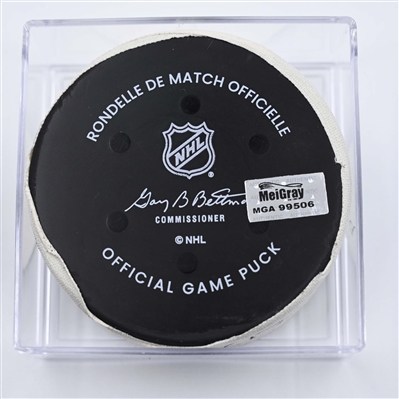 Anders Lee - New York Islanders - Goal Puck - April 12, 2025 vs. Philadelphia Flyers (Flyers Logo)