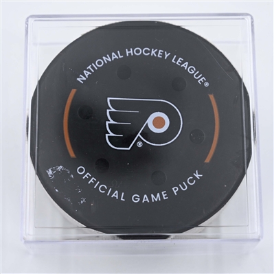 Anders Lee - New York Islanders - Goal Puck - April 12, 2025 vs. Philadelphia Flyers (Flyers Logo)