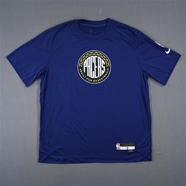 Chris Duarte - Indiana Pacers - Game-Issued City Edition Short-Sleeved Shooting Shirt  - 2022-23 NBA Season