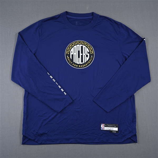 Buddy Hield - Indiana Pacers - Game-Issued City Edition Long-Sleeved Shooting Shirt  - 2022-23 NBA Season