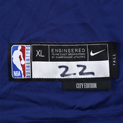 Isaiah Jackson - Indiana Pacers - Game-Issued City Edition Short-Sleeved Shooting Shirt  - 2022-23 NBA Season