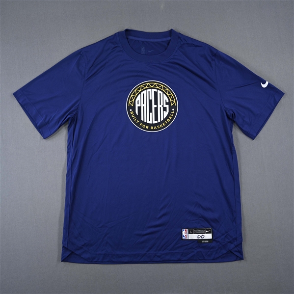Bennedict Mathurin - Indiana Pacers - City Edition Short-Sleeved Shooting Shirt - Worn 12/12/2022  - 2022-23 NBA Season