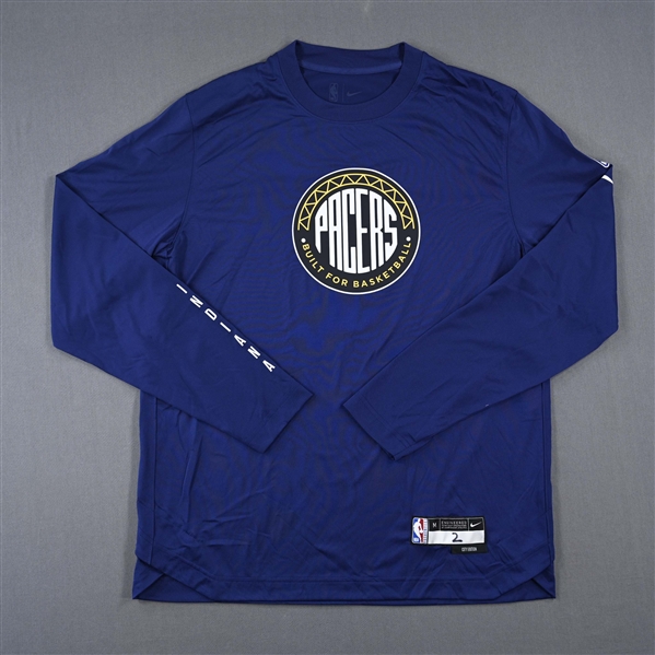 Andrew Nembhard - Indiana Pacers - Game-Issued City Edition Long-Sleeved Shooting Shirt  - 2022-23 NBA Season