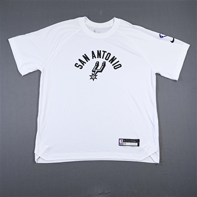 Zach Collins - San Antonio Spurs - Game-Issued City Edition Short-Sleeved Shooting Shirt  - 2021-22 NBA Season