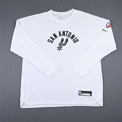 Zach Collins - San Antonio Spurs - Game-Issued City Edition Long-Sleeved Shooting Shirt  - 2021-22 NBA Season