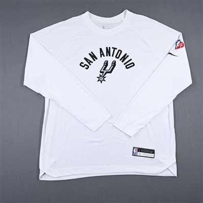 Bryn Forbes - San Antonio Spurs - Game-Issued City Edition Long-Sleeved Shooting Shirt  - 2021-22 NBA Season