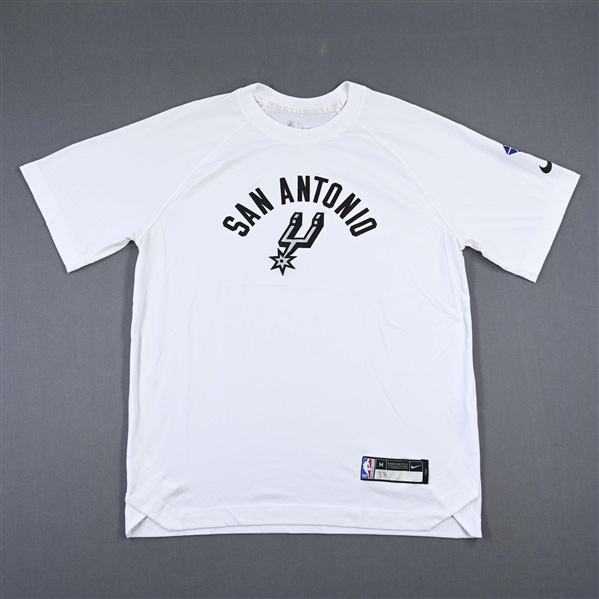 Tre Jones - San Antonio Spurs - Game-Issued City Edition Short-Sleeved Shooting Shirt  - 2021-22 NBA Season