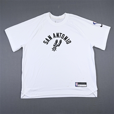 Jock Landale - San Antonio Spurs - Game-Issued City Edition Short-Sleeved Shooting Shirt  - 2021-22 NBA Season