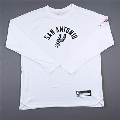 Romeo Langford - San Antonio Spurs - Game-Issued City Edition Long-Sleeved Shooting Shirt  - 2021-22 NBA Season