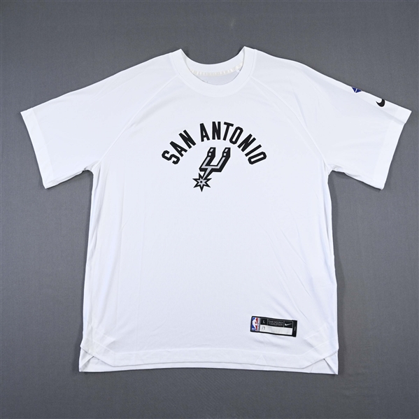 Doug McDermott - San Antonio Spurs - Game-Issued City Edition Short-Sleeved Shooting Shirt  - 2021-22 NBA Season