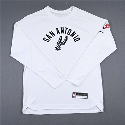 Dejounte Murray - San Antonio Spurs - Game-Issued City Edition Long-Sleeved Shooting Shirt  - 2021-22 NBA Season