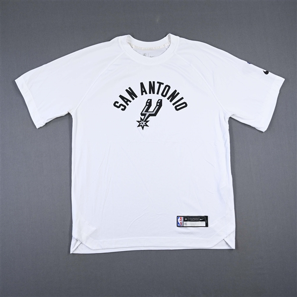 Joshua Primo - San Antonio Spurs - Game-Issued City Edition Short-Sleeved Shooting Shirt  - 2021-22 NBA Season
