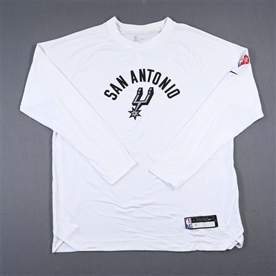 Joe Wieskamp - San Antonio Spurs - Game-Issued City Edition Long-Sleeved Shooting Shirt  - 2021-22 NBA Season