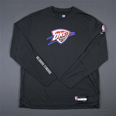 Jeremiah Robinson-Earl - Oklahoma City Thunder - Game-Issued City Edition Long-Sleeved Shooting Shirt  - 2022-23 NBA Season