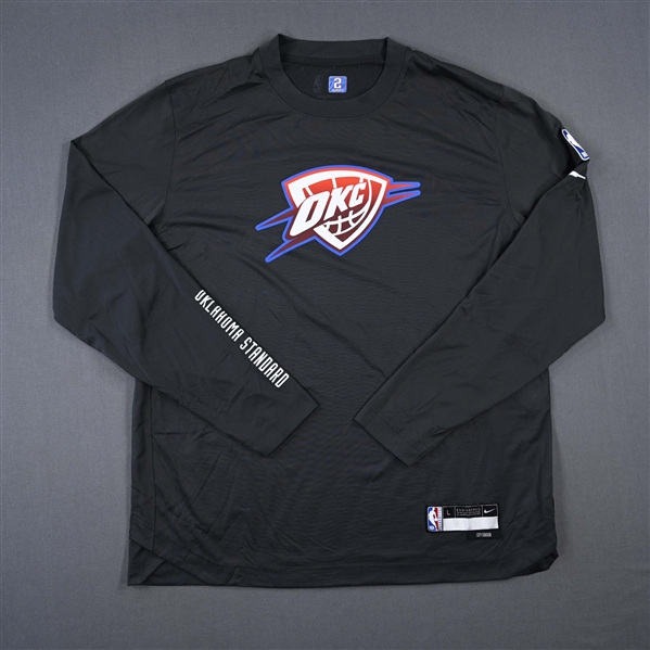 Shai Gilgeous-Alexander - Oklahoma City Thunder - Game-Issued City Edition Long-Sleeved Shooting Shirt  - 2022-23 NBA Season