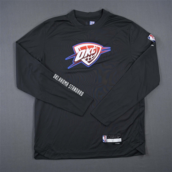 Tre Mann - Oklahoma City Thunder - Game-Issued City Edition Long-Sleeved Shooting Shirt  - 2022-23 NBA Season