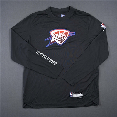 Tre Mann - Oklahoma City Thunder - Game-Issued City Edition Long-Sleeved Shooting Shirt  - 2022-23 NBA Season