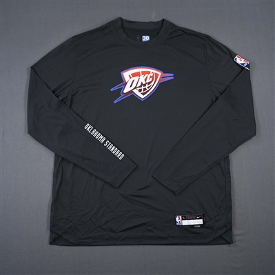 Olivier Sarr - Oklahoma City Thunder - Game-Issued City Edition Long-Sleeved Shooting Shirt  - 2022-23 NBA Season