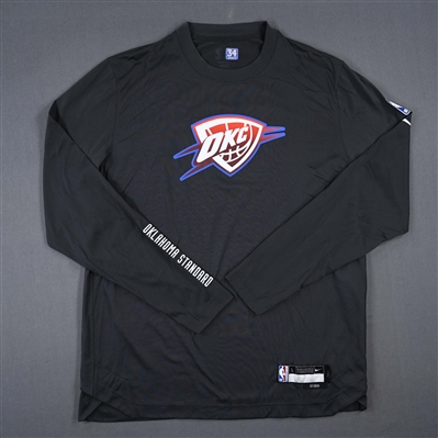 Kenrich Williams - Oklahoma City Thunder - Game-Issued City Edition Long-Sleeved Shooting Shirt  - 2022-23 NBA Season