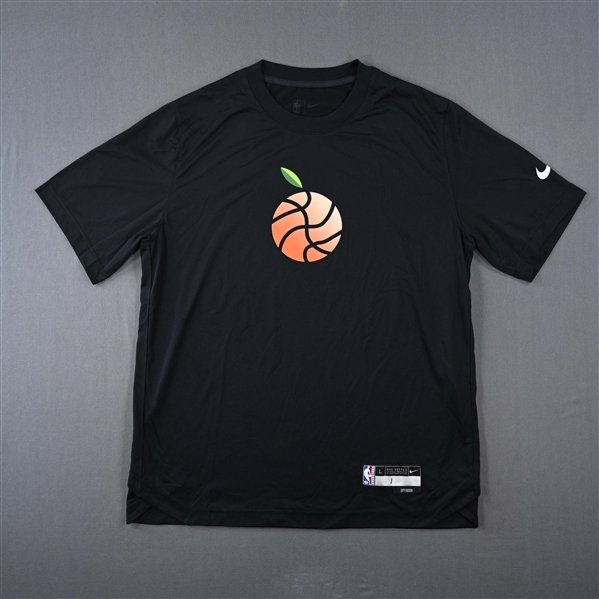 Jalen Johnson - Atlanta Hawks - Game-Issued City Edition Short-Sleeved Shooting Shirt  - 2022-23 NBA Season