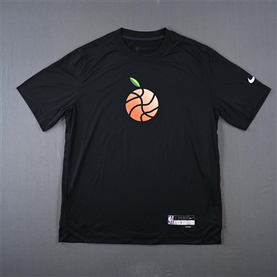 Jalen Johnson - Atlanta Hawks - Game-Issued City Edition Short-Sleeved Shooting Shirt  - 2022-23 NBA Season