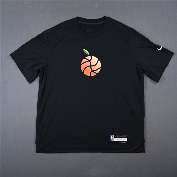 AJ Griffin - Atlanta Hawks - Game-Issued City Edition Short-Sleeved Shooting Shirt  - 2022-23 NBA Season