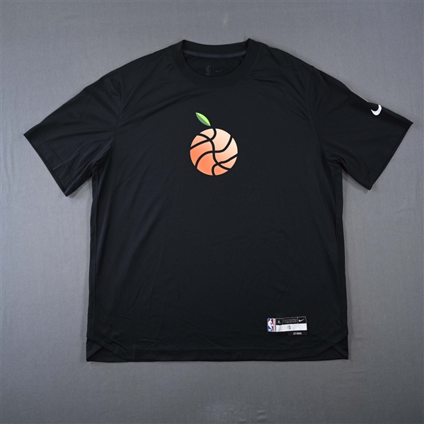 Clint Capela - Atlanta Hawks - Game-Issued City Edition Short-Sleeved Shooting Shirt  - 2022-23 NBA Season