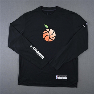 Dejounte Murray - Atlanta Hawks - Game-Issued City Edition Long-Sleeved Shooting Shirt  - 2022-23 NBA Season