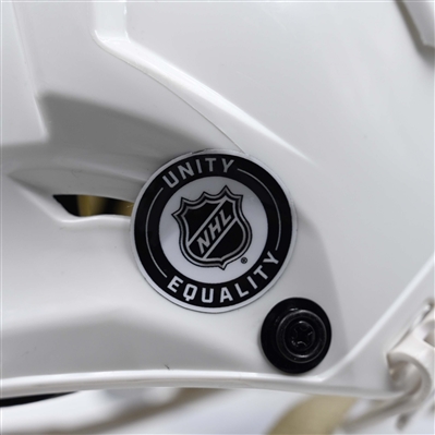 Ryan Hartman - Game-Worn White, CCM Helmet w/ Oakley Shield - 2023-24 NHL Season