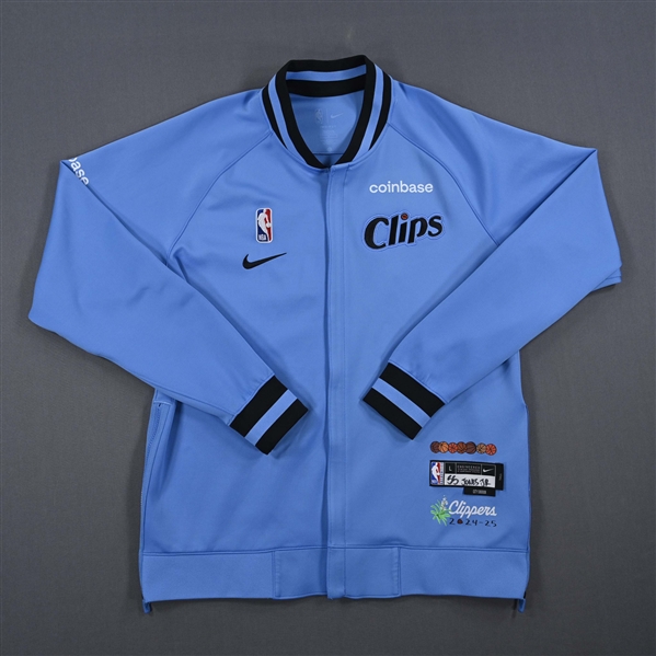 Derrick Jones Jr. - Los Angeles Clippers - Game-Issued City Edition Jacket - 2024-25 NBA Season