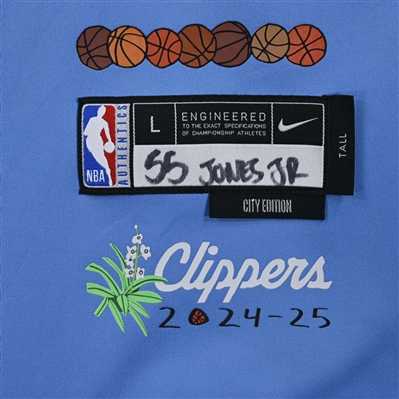 Derrick Jones Jr. - Los Angeles Clippers - Game-Issued City Edition Jacket - 2024-25 NBA Season
