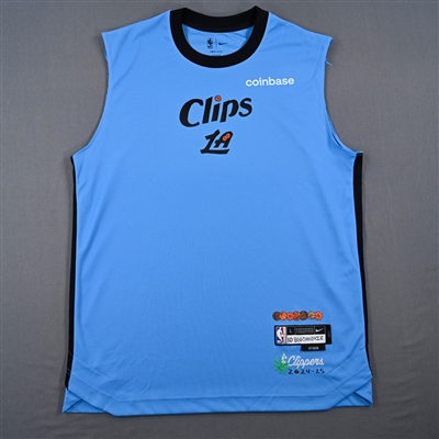 Bogdan Bogdanovic - Los Angeles Clippers - Game-Issued City Edition Sleeveless Shooting Shirt - 2024-25 NBA Season