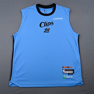 Drew Eubanks - Los Angeles Clippers - Game-Issued City Edition Sleeveless Shooting Shirt - 2024-25 NBA Season