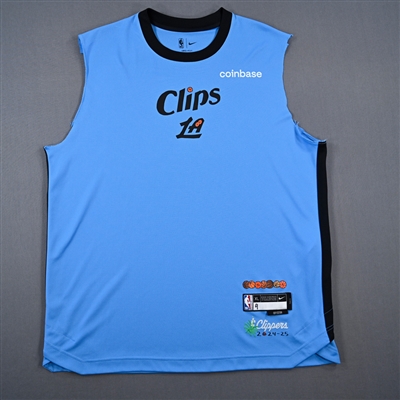 Trentyn Flower - Los Angeles Clippers - Game-Issued City Edition Sleeveless Shooting Shirt - 2024-25 NBA Season