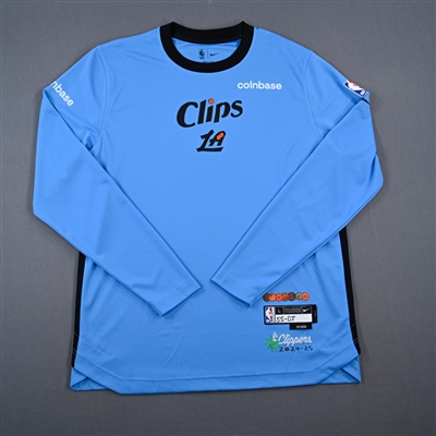 Derrick Jones Jr. - Los Angeles Clippers - Game-Issued City Edition Long Sleeved Shooting Shirt - 2024-25 NBA Season
