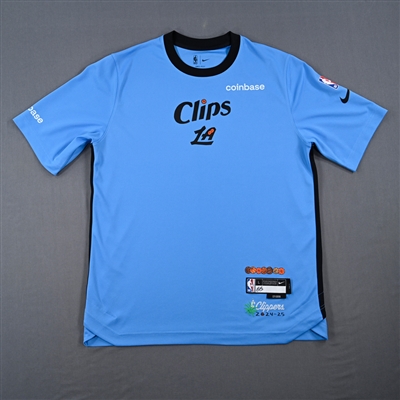 Derrick Jones Jr. - Los Angeles Clippers - Game-Issued City Edition Short Sleeved Shooting Shirt - 2024-25 NBA Season