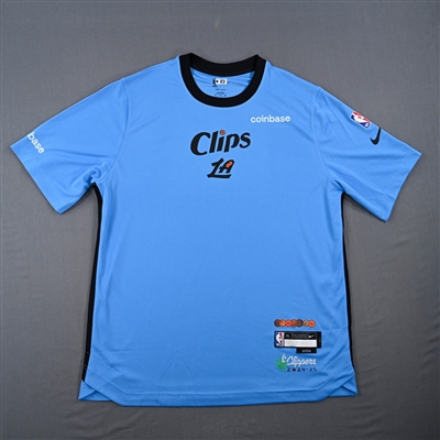 Patrick Baldwin Jr. - Los Angeles Clippers - Game-Issued City Edition Short Sleeved Shooting Shirt - 2024-25 NBA Season