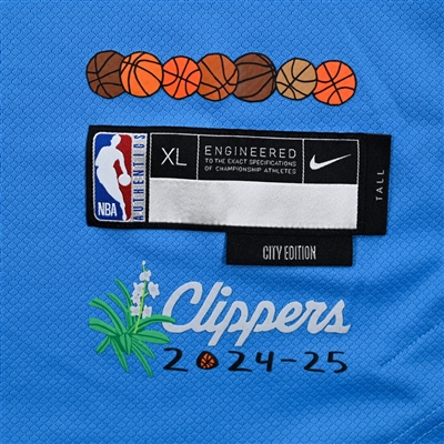 Patrick Baldwin Jr. - Los Angeles Clippers - Game-Issued City Edition Short Sleeved Shooting Shirt - 2024-25 NBA Season