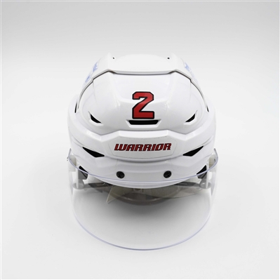 Brian Dumoulin - Game-Worn White, Warrior Helmet w/ Oakley Shield - 2024-25 NHL Regular Season and 2025 Stanley Cup Playoffs