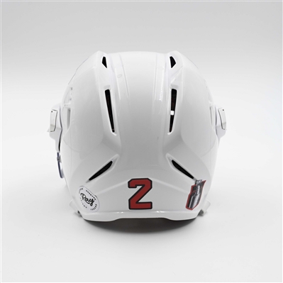 Brian Dumoulin - Game-Worn White, Warrior Helmet w/ Oakley Shield - 2024-25 NHL Regular Season and 2025 Stanley Cup Playoffs