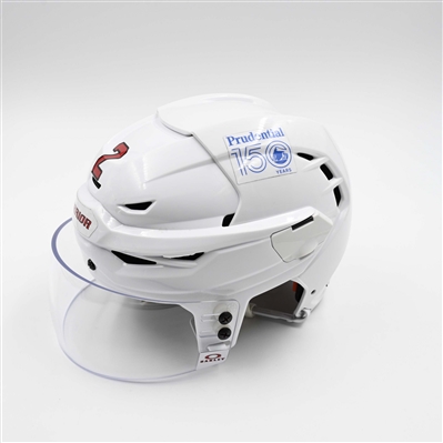 Brian Dumoulin - Game-Worn White, Warrior Helmet w/ Oakley Shield - 2024-25 NHL Regular Season and 2025 Stanley Cup Playoffs