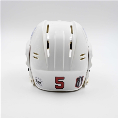 Brenden Dillon - Game-Worn White, Bauer Helmet w/ Bauer Shield - 2024-25 NHL Regular Season and 2025 Stanley Cup Playoffs