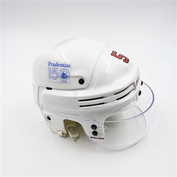 Brenden Dillon - Game-Worn White, Bauer Helmet w/ Bauer Shield - 2024-25 NHL Regular Season and 2025 Stanley Cup Playoffs