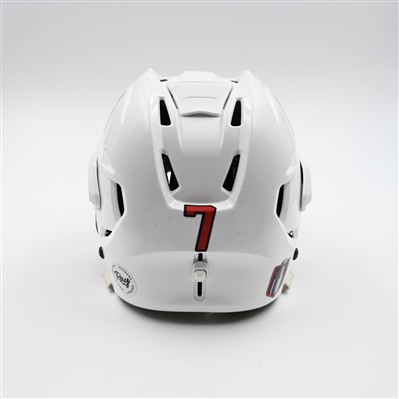 Dougie Hamilton - Game-Worn White, Bauer Helmet w/ Bauer Shield - 2024-25 NHL Regular Season and 2025 Stanley Cup Playoffs