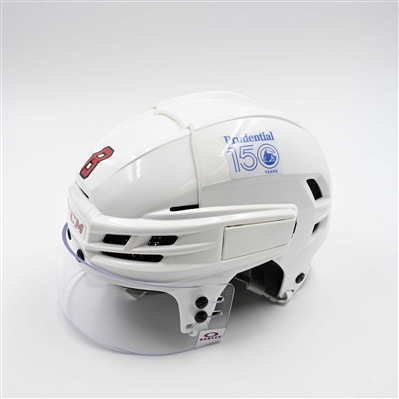 Johnathan Kovacevic - Game-Worn White, CCM Helmet w/ Oakley Shield - 2025 Stanley Cup Playoffs