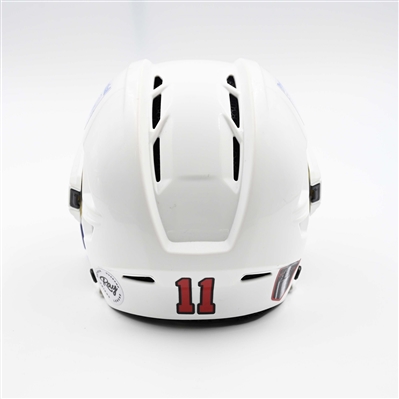 Stefan Noesen - Game-Worn White, CCM Helmet w/ Oakley Shield - 2024-25 NHL Regular Season and 2025 Stanley Cup Playoffs