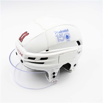 Stefan Noesen - Game-Worn White, CCM Helmet w/ Oakley Shield - 2024-25 NHL Regular Season and 2025 Stanley Cup Playoffs