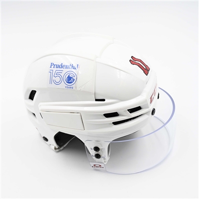 Stefan Noesen - Game-Worn White, CCM Helmet w/ Oakley Shield - 2024-25 NHL Regular Season and 2025 Stanley Cup Playoffs
