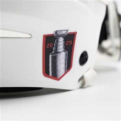 Cody Glass - Game-Worn White, CCM Helmet w/ Bauer Shield - 2024-25 NHL Regular Season and 2025 Stanley Cup Playoffs