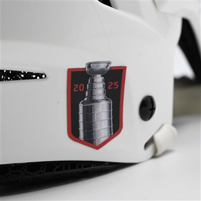 Nathan Bastian - Game-Worn White, CCM Helmet w/ Oakley Shield - 2024-25 NHL Regular Season and 2025 Stanley Cup Playoffs